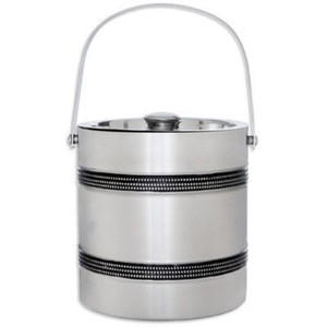 Seau à glace en métal argenté avec poignée latérale, refroidisseur de boissons et de vin pour hôtels, fêtes et bars - Product Image 3