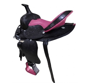 Selle Western en Cuir Faite à la Main pour Enfants WWHSO575RTRTY, Durable, avec Arceau en Bois et Quincaillerie Nickelée, Siège Confortable - Product Image 2