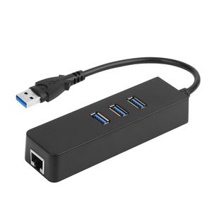 Hub USB 3.0 con 3 Porte, Adattatore Ethernet Gigabit 10/100/1000 Mbps, Convertitore LAN RJ45, Adattatore di Rete USB Cablato - Product Image 1