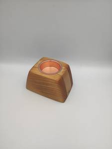 Portavelas de Madera Maciza Hecho a Mano con Inserto de Cobre, Soporte para Velas Votivas, Decoración Moderna para Mesa, Regalos para el Hogar - Product Image 3