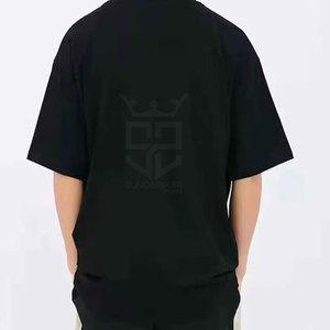 Nueva llegada: Camiseta de algodón 100% de corte holgado con pedrería para venta en línea, diseño único estampado, camiseta de talla grande con pedrería para hombre - Product Image 2