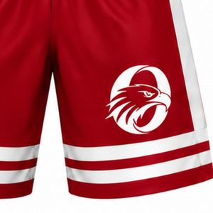 Shorts de hockey sur glace sublimés rouges pour hommes, en polyester rayé, uniforme sportif léger, vêtements d'entraînement et de match pour équipe - Product Image 4