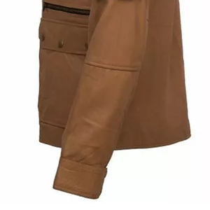 Buenos Precios, Alta Calidad, Chaqueta de Cuero para Hombre con Logotipo Personalizado, Diseño 2025, Chaqueta de Lona Transpirable para Invierno, Ropa Casual - Product Image 2