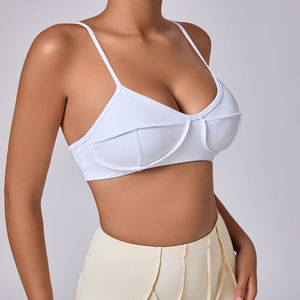 Sujetador Deportivo para Mujer Talla Grande, Cuello en U, Transpirable, Ligero, para Yoga, Fitness, Gimnasio, Ejercicio, Ropa Deportiva, con Logotipo Frontal Simple - Product Image 3