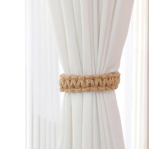 Sujetadores de Cortinas de Yute Hechos a Mano Ecológicos – Abrazaderas Decorativas Rústicas para Cortinas para Uso en el Hogar y la Oficina - Product Image 4