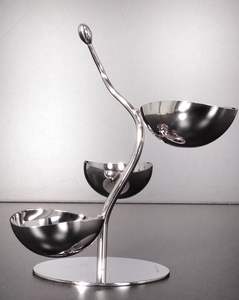 Antique Style Dual Covered Chocolate Bowl Stand With Ornamental Finial Luxury <b>Sweet</b> Storage Set - Product Image 3