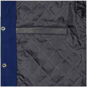 Blouson universitaire d'hiver pour homme à logo personnalisé sur le devant, marque privée, léger, respirant, séchage rapide, col montant - Product Image 6