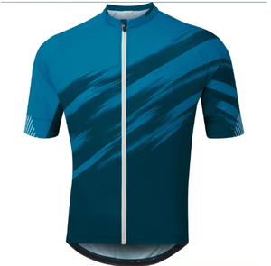 Maillot de cyclisme à manches courtes avec fermeture éclair, impression par sublimation de couleur personnalisée, avec poche, haute qualité, design d'équipe OEM, pour hommes - Product Image 3