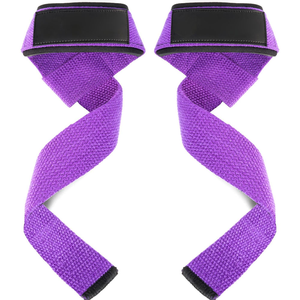 Sangles de levage en coton robustes à rayures, réglables, avec prise en main améliorée et support de poignet rembourré pour les soulevés de terre et l'entraînement avec des poids lourds en salle de sport - Product Image 6