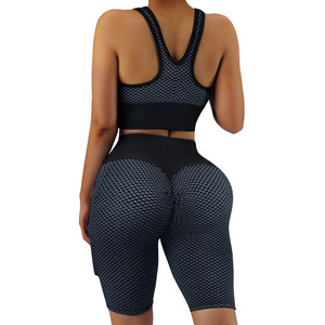 Women's Summer New 2 Piece Yoga Set Racerback Nylon Top Sports Bra <b>Leggings</b> <b>Pilates</b> Fitness Athletic Quick Dry Seamless - Product Image 2