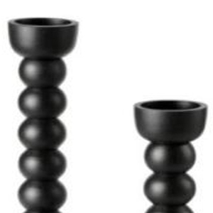 Porte-bougie en aluminium moulé finition noir mat, support décoratif en métal pour bougies, fait main et personnalisable, idéal pour la décoration intérieure - Vente chaude - Product Image 4