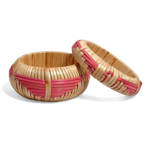 Lindas pulseras de ratán hechas a mano para la amistad, combo de pulseras a precio económico en diseños de colores. - Product Image 2