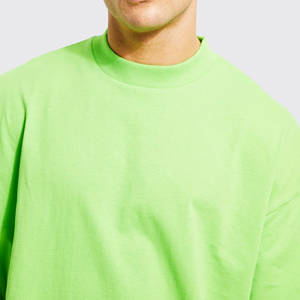 เสื้อยืดคอตตอนโอเวอร์ไซส์คุณภาพสูงสำหรับผู้ชาย ดีไซน์แขนสั้นสองชั้นแบบสั่งทำพิเศษ ผ้าฝ้าย 100% พิมพ์ลายซิลค์สกรีนสองชั้นด้านหน้า - Product Image 6