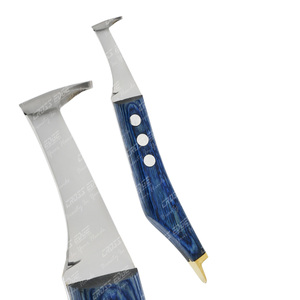 Venta al por mayor de herramientas de herrador de caballos azules de alta calidad, logotipo para diestros, embalaje personalizado, cuidado de pezuñas de animales, cuchillo para pezuñas de ganado - Product Image 6