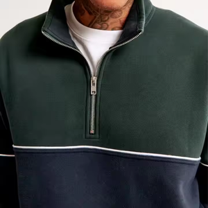 Sweat-shirts à demi-zip, sweats à capuche à col montant, sweats à zip 1/4 pour hommes, sweats en coton de haute qualité, service OEM - Product Image 4