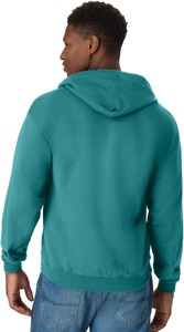 Sweat-shirt à capuche zippé bleu roi pour homme, coupe classique, en molleton décontracté, idéal pour l'automne, couleur unie, design tricoté - Product Image 5