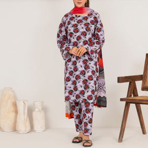 Producto más vendido: Vestido Khaddar de 3 piezas para fiestas, para damas, al por mayor, vestido Khaddar pakistaní tradicional, informal y elegante. - Product Image 1