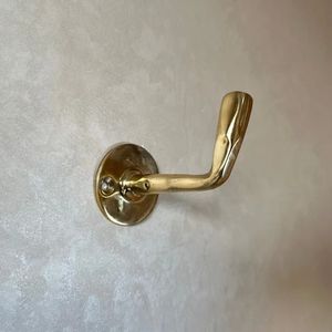 Neat brass <b>wall</b> <b>hooks</b> minimal design polished finish durable hanger <b>for</b> towels <b>keys</b> modern home storage - Product Image 1