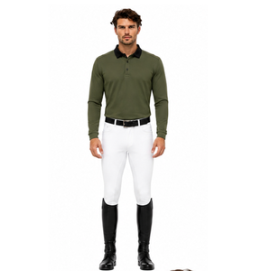 Camiseta de equitación de manga larga para hombre, transpirable, elástica, para entrenamiento ecuestre. - Product Image 3