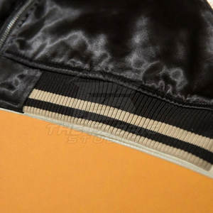 Línea de Ropa Urbana Moderna, Chaqueta Sukajan con Bordado Detallado, Tela Satén Suave para un Look Casual de Calle - Product Image 6