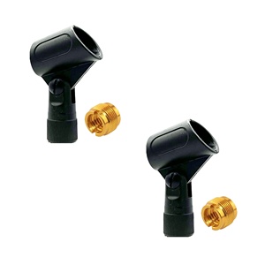 Support de microphone à 5 broches, 2 pièces avec adaptateurs à vis 5/8 à 3/8 pouces - Product Image 1