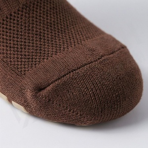 Brown Crew <b>Socks</b> Geometric Pattern Breathable Polyester Spandex <b>Running</b> Athletic <b>Socks</b> for Adults Autumn Season - Product Image 6