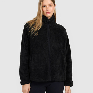 Chaqueta de Sherpa Premium para Mujer, Chaqueta de Invierno Cálida y Suave con Cierre Completo, Chaqueta Casual Oversize para Exteriores, Fabricante OEM Personalizado - Product Image 1