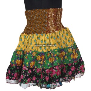 New Gypsy Indian <b>Patchwork</b> Boho Hippie Festival <b>Skirt</b> Stylish Patch Cotton Sexy Breathable Dropped Waist Midi <b>Skirt</b> Summer - Product Image 4