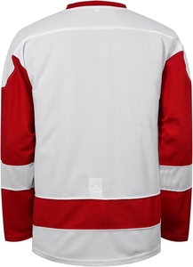 Camiseta de Hockey sobre Hielo al por Mayor en Color Rojo y Blanco, Ligera, Transpirable, de Poliéster - Product Image 2