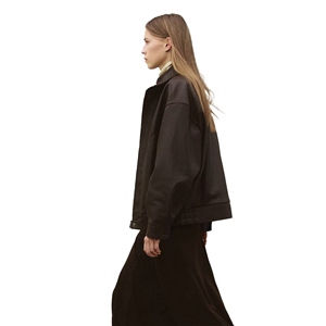 Women Genuine <b>Leather</b> <b>Long</b> <b>Jacket</b> Ladies Stylish Full-Length Black Slim Fit Zip-Up Customized Logo Factory Wholesale - Product Image 6