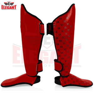 Protège-tibias et protège-pieds en cuir pour Muay Thai, Kickboxing, MMA – Équipement d'entraînement et de combat avec fermeture auto-agrippante - Product Image 3