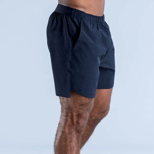 Pantalones Cortos Deportivos Negros para Hombre, Diseño Moderno, 6 Pulgadas de Largo, Ligeros, Transpirables, con Logotipo Personalizado, Cintura Elástica - Product Image 4