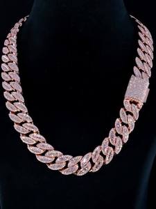 Luxury <b>Iced</b> <b>Out</b> Cuban Link Moissanite Diamond <b>Chain</b> Hip Hop Necklace VVS Unisex Statement Jewelry Premium Fashion Accessory - Product Image 2