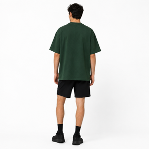 T-shirt basique décontracté pour homme, en coton biologique avec épaules tombantes, broderie de logo personnalisée pour la vente en gros décontractée - Product Image 3