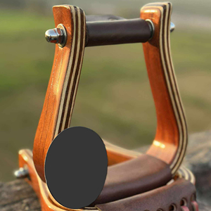 Estribos de madera para montar a caballo, reposapiés de madera dura de primera calidad, equipo ecuestre tradicional, soporte duradero para el jinete - Product Image 3