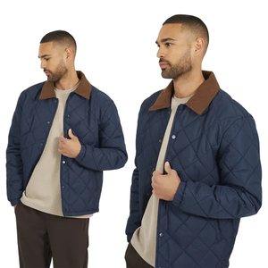 Hot Sale Men's Quilted Puffer <b>Jacket</b> Men Outdoor Clothing <b>Padded</b> Winter Coat Fashion Streetwear Custom Printing Private Label - Product Image 1