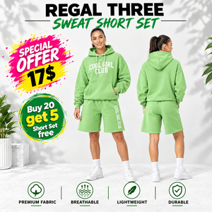 Conjunto de Pantalones Cortos Deportivos Holgados para Mujer, 100% Algodón, Corte Holgado, con Capucha, Conjunto de Dos Piezas Informal para Invierno - Product Image 1