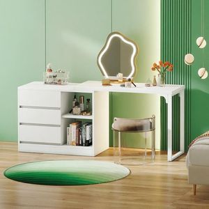 Postazione Trucco Premium Personalizzabile con Cuscino Confortevole, Tavolo da Trucco Durevole ed Elegante - Product Image 4