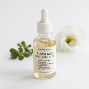 Private Label Purslane Serum Ampoule Pore Shrinking Whitening Dark Spot Removal Exfoliator <b>Silicone</b>-Free Face Moisturizer - Product Image 1