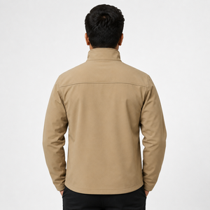 Nouvelle veste softshell pour homme, design unique 2026, fermeture éclair, tissu 100% polyester, veste softshell pour homme, fabrication OEM personnalisée - Product Image 3
