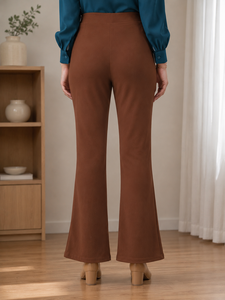 Pantalones de Vestir Elegantes de Pierna Recta con Cintura Alta Transpirables para Mujer, Pantalones Casuales de Primavera y Otoño para Mujer - Product Image 2