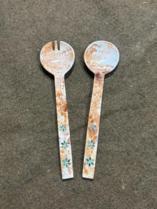 Dye casted epoxy resin new design customized style <b>salad</b> <b>server</b> set Epoxy resin food safe <b>salad</b> <b>server</b> for home and hotel - Product Image 6