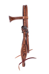 Conjunto de tachuelas de caballo de cuero tallado occidental de calidad superior-Collar de pecho de cabeza ligero Tendencia de cuero Argentino de temporada - Product Image 3