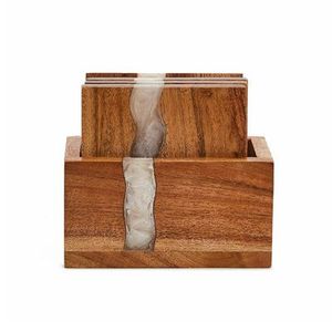 Juego de Posavasos Decorativos de Madera para Mesa, 4 Piezas, de Lujo, para Exportación, Vajilla de Madera, Posavasos, Fabricante Indio, Hecho a Mano - Product Image 2