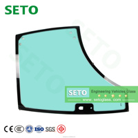 Vitre de cabine d'excavatrice pour Cat Caterpillar Komatsu Hyundai Volvo Hitachi Kobelco Doosan Daewoo Sumitomo avec homologation Emark