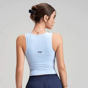 Women's Custom Design Tank Tops Breathable Quick Dry Casual Sleeveless Yoga Compression Workout Polyester/Cotton for Ladies - Product Image 1