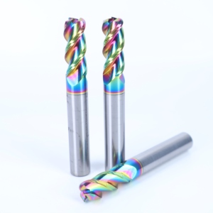 3 Flötenkarbid-Eckradius-Schaft fräser Regenbogen beschichtung CNC-Aluminium-Schneidwerk zeug - Product Image 6