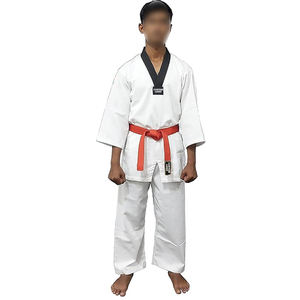 Uniforme de Taekwondo de Alto Rendimiento, Material Acanalado, Dobok TKD Blanco, Gi de Artes Marciales para Competencia y Exámenes - Product Image 1