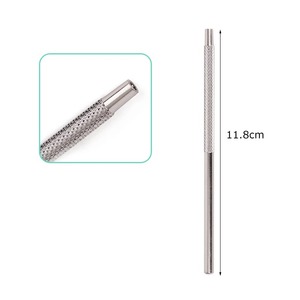 Manche de miroir dentaire en acier inoxydable, outil de laboratoire dentaire, poignée moletée, instrument manuel de classe I, couleur argent - Product Image 4