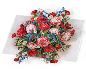 Tarjetas de felicitación 3D con flores, impresión personalizada - Product Image 6